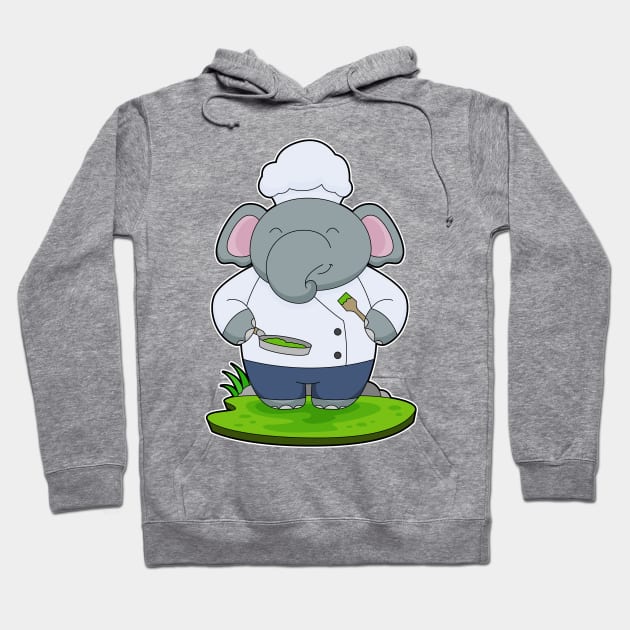 Elephant Cook Pan Hoodie by Markus Schnabel